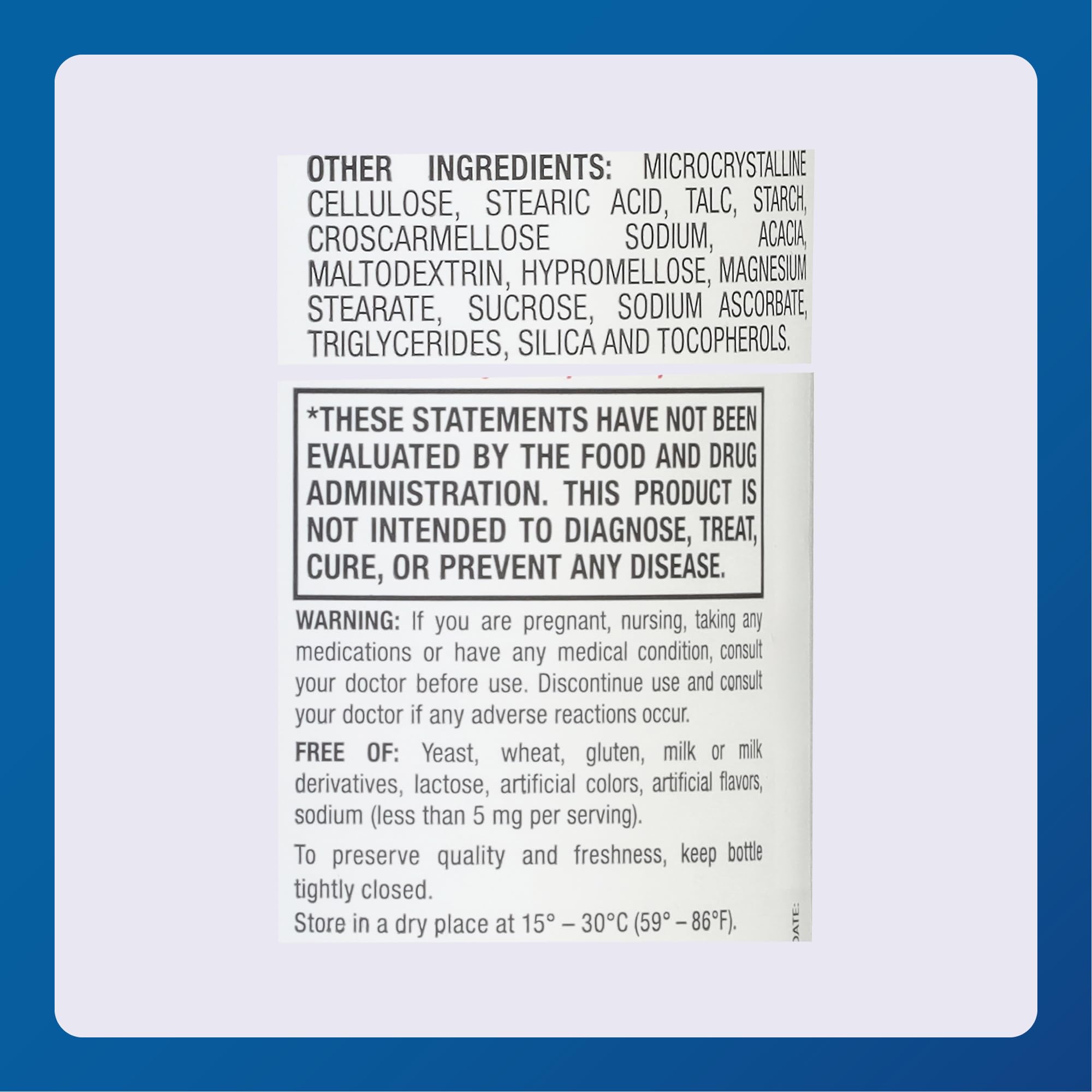 MAJOR Vitamin D3 10mcg (400 IU) - Contains 25mg of Calcium - Dietary Supplement - 100 Tablets (1 Pack) — Amazon image 6