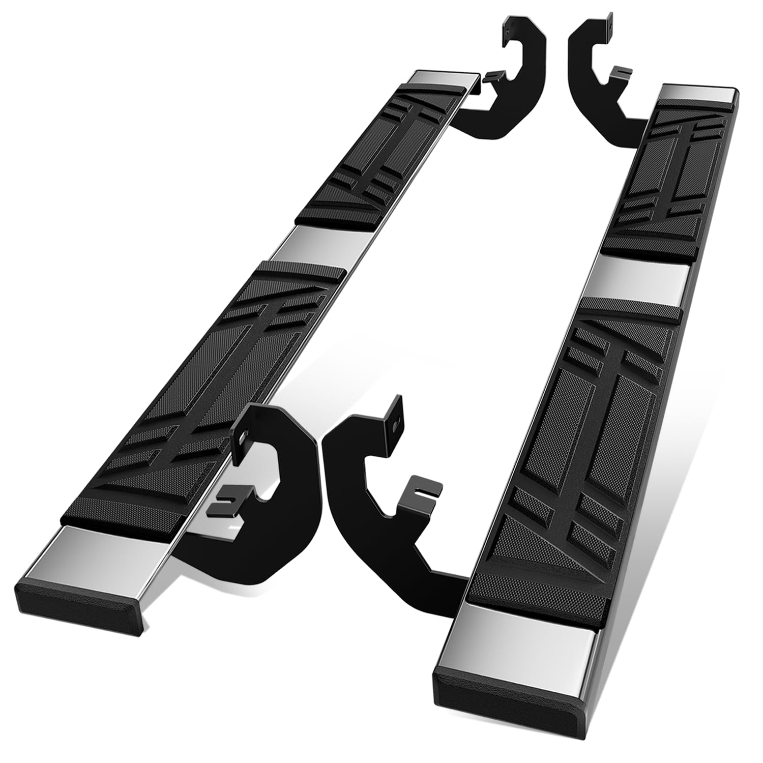 Auto Dynasty Running Boards Compatible with 2019-2024 Chevy Silverado GMC Sierra 1500 2500HD 3500HD Standard Cab, Stainless Steel Side Step Rail Ner Bars, 6.5" Step Bars, Chrome