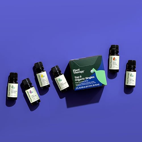 Miniatura 9 de Conjunto de 6 aceites esenciales orgánicos certificados por USDA de Plant Therapy Essential Oils, incluye eucalipto, lavanda, naranja, menta, limón