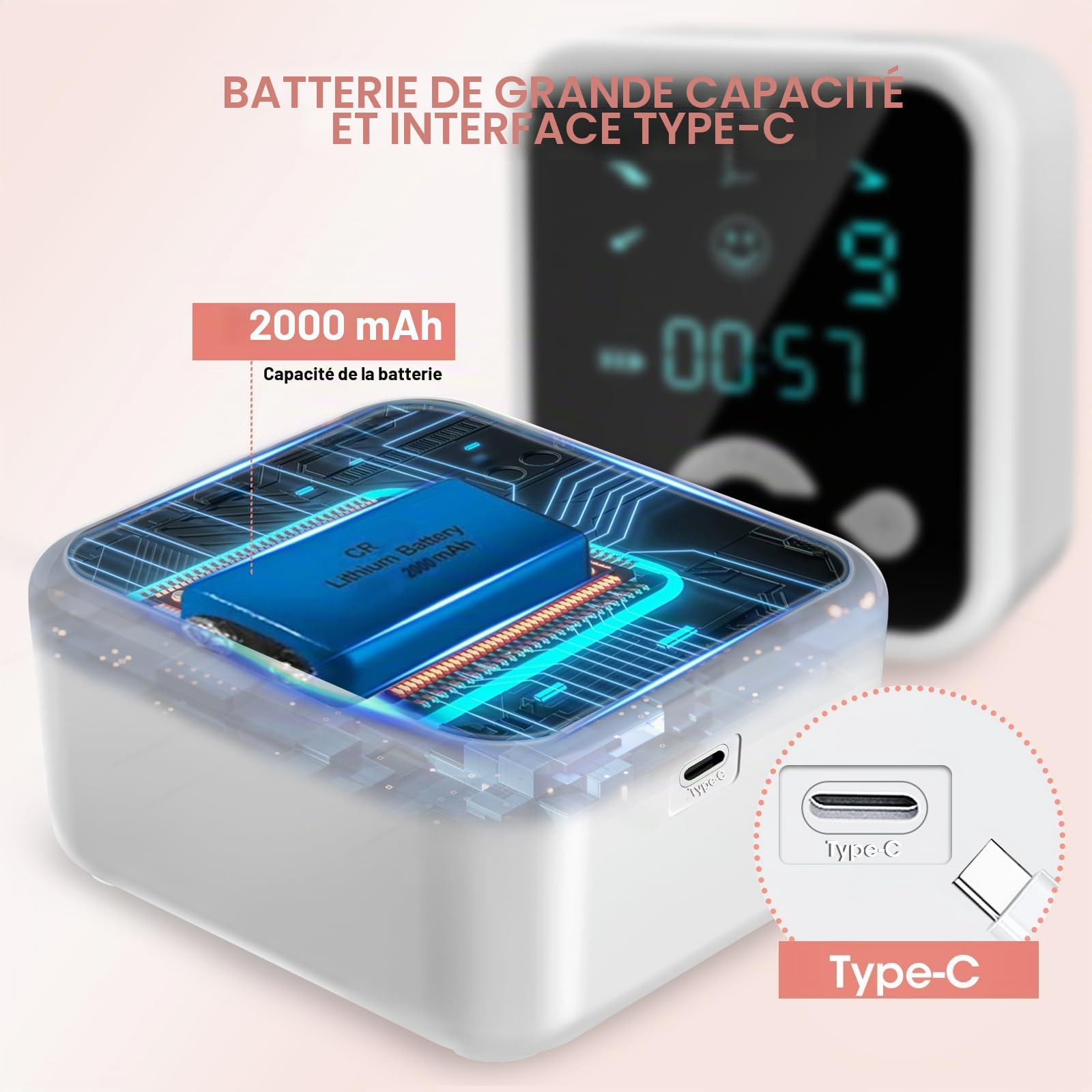 Lulia Tire lait electrique main libre, Double tire-lait electrique avec 4 Modes 9 Niveaux d'aspiration sans BPA, Type-C Rechargeable, ultra-silencieux et anti-refoulement bon, adapté aux voyages