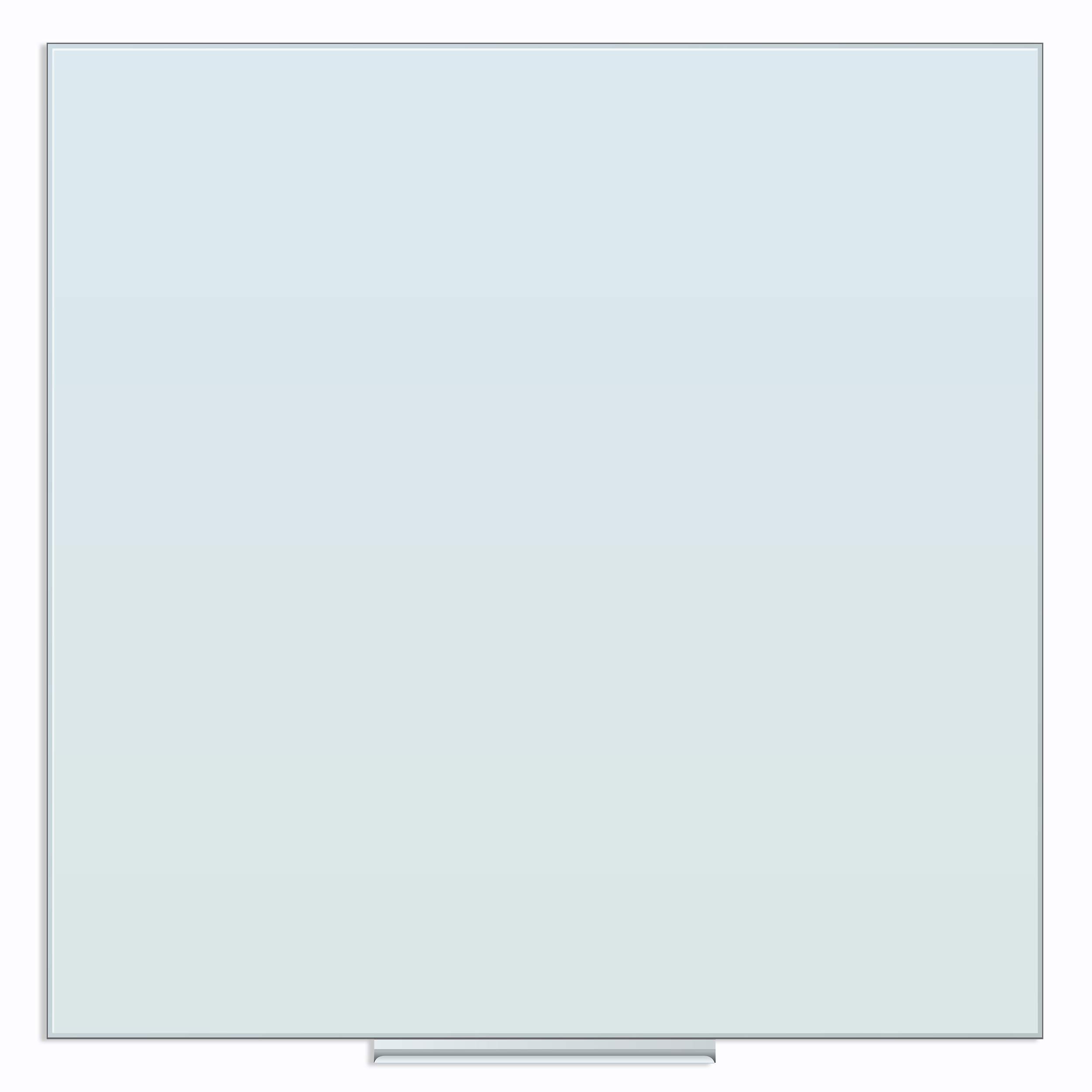 Photo 1 of U Brands Floating Non-Magnetic Glass Dry-Erase Board, 36 X 36 Inches, White Frosted Surface, Frameless Dry Erase 35" x 35"