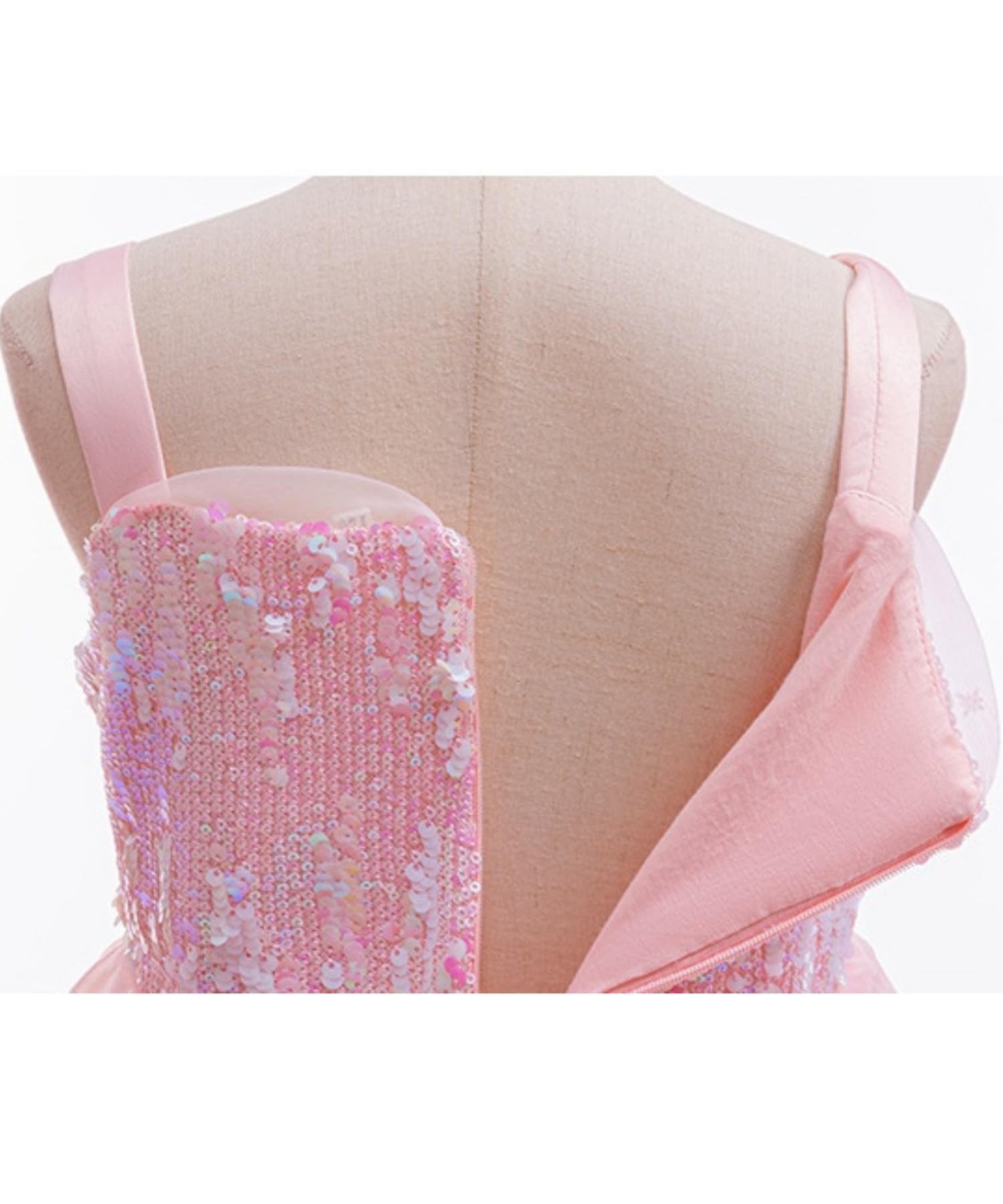 Tangsenyu Wicked Glinda Costume Kids Witch Pink Fairy Princess Fancy Dress - Image 4