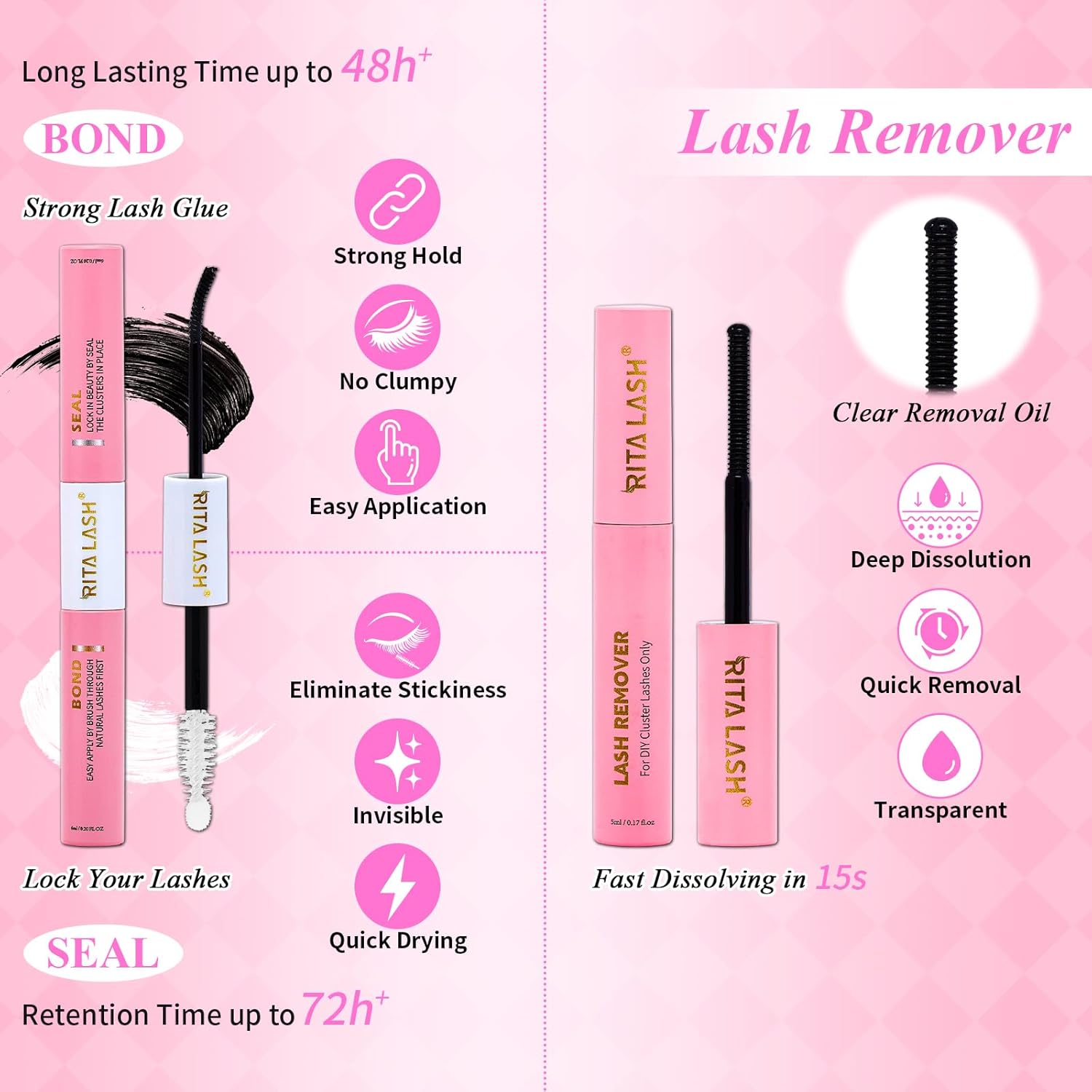 Lash Clusters Kit Eyelash Clusters Kit 3D Effect Cluster Eyelash Extensions Large Pack Cat Eye Lashes Clusters Lash Extension Kit Pestañas Postizas Naturales+Lash Bond&Seal,Remover,Tools(Lash Kit-9)