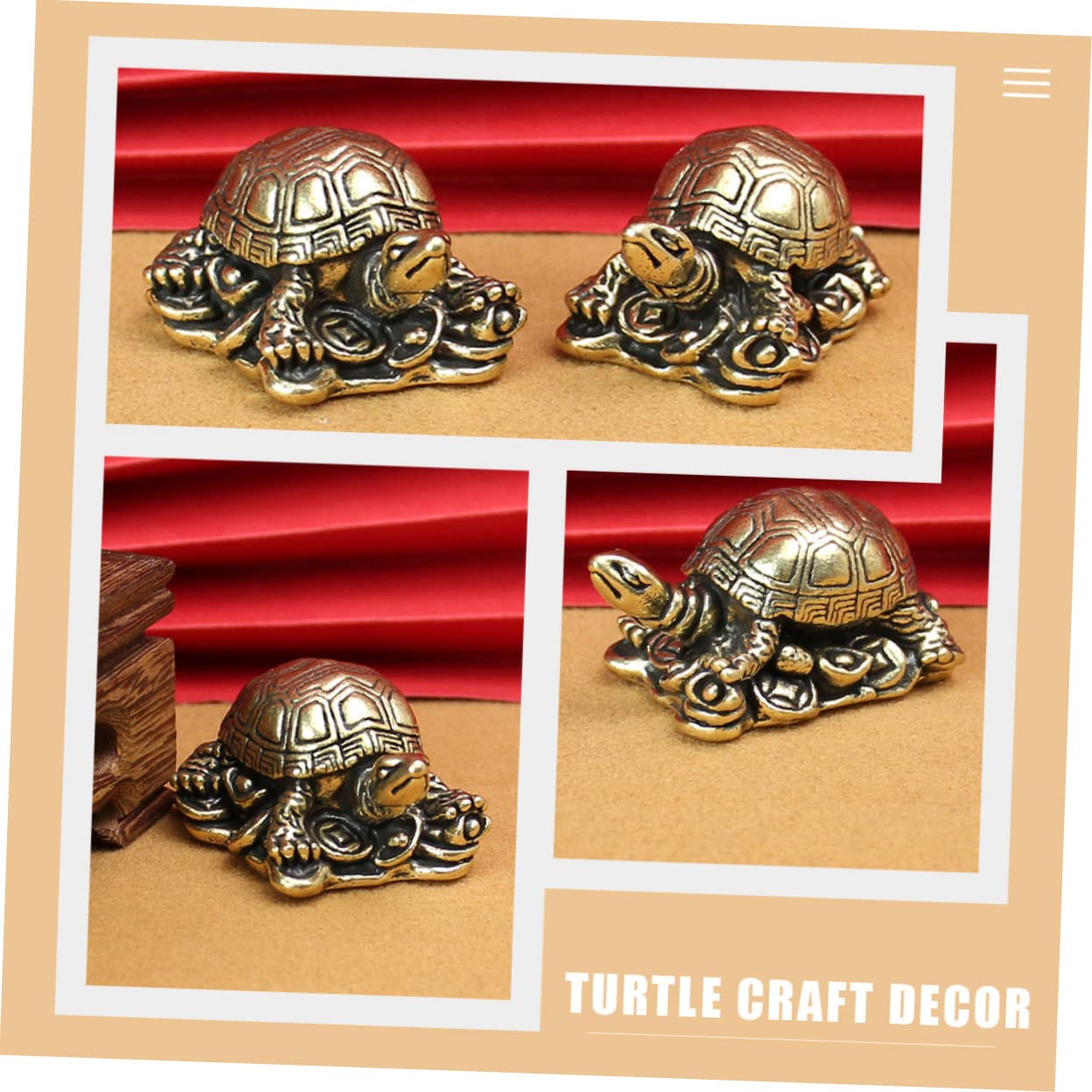 Amazon.co.jp: TOPPERFUN ラッキーマネー亀装飾品 財運亀の彫刻