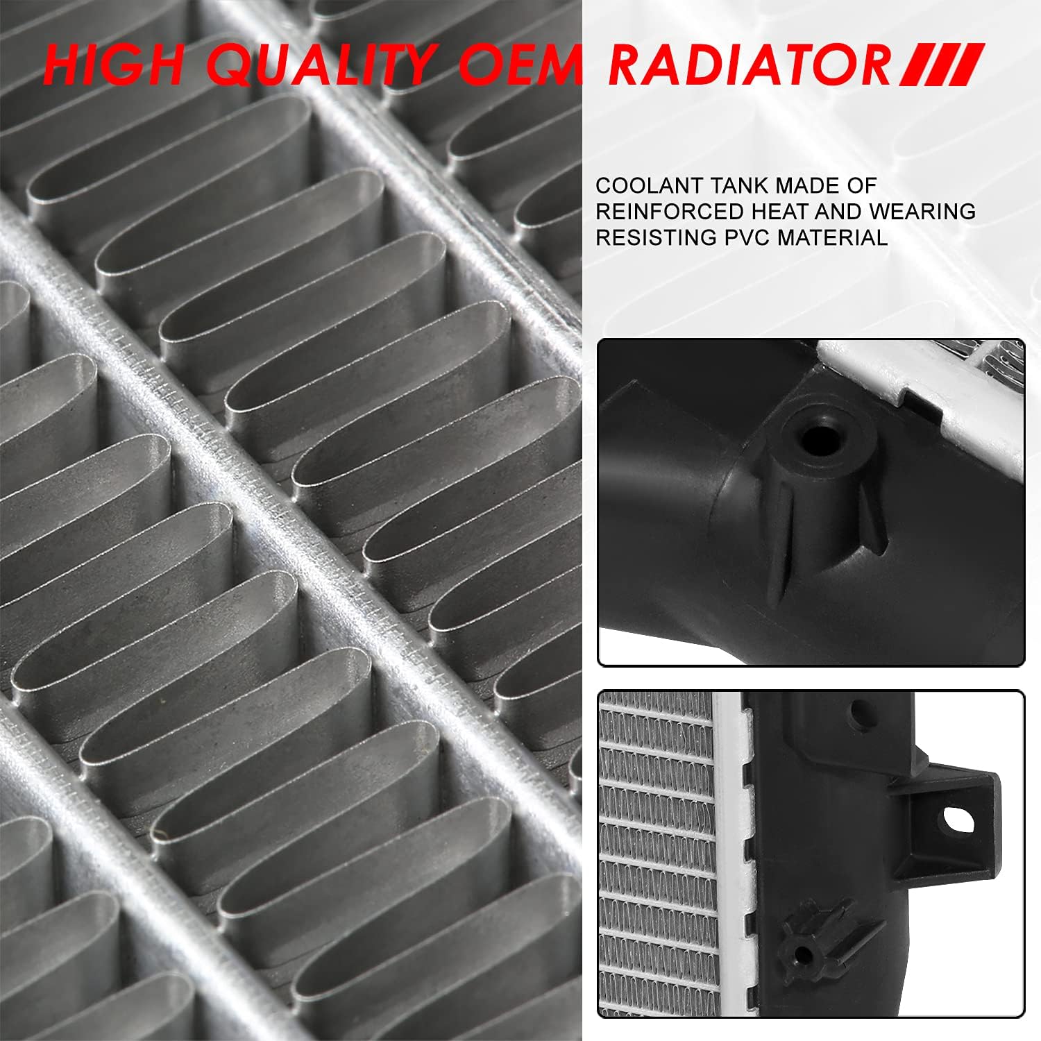 Auto Dynasty Radiator Compatible with 2009-2018 VW Tiguan Limited 14/2.0L, DPI 13272 Factory Style 1-Row Cooling Radiator, Aluminum Core