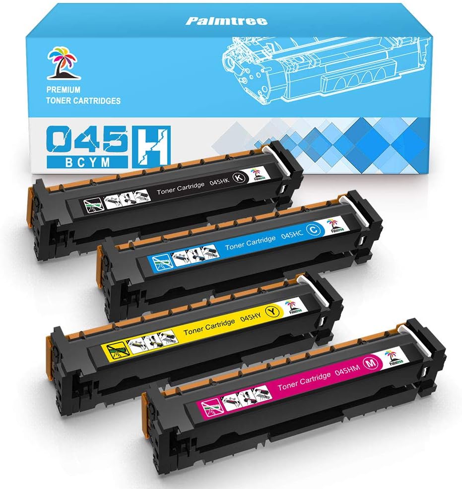 Palmtree Compatible Toner Cartridges Replacement for Canon Cartridge 045 045H for Canon Color ImageCLASS MF632Cdw MF634Cdw LBP612Cdw