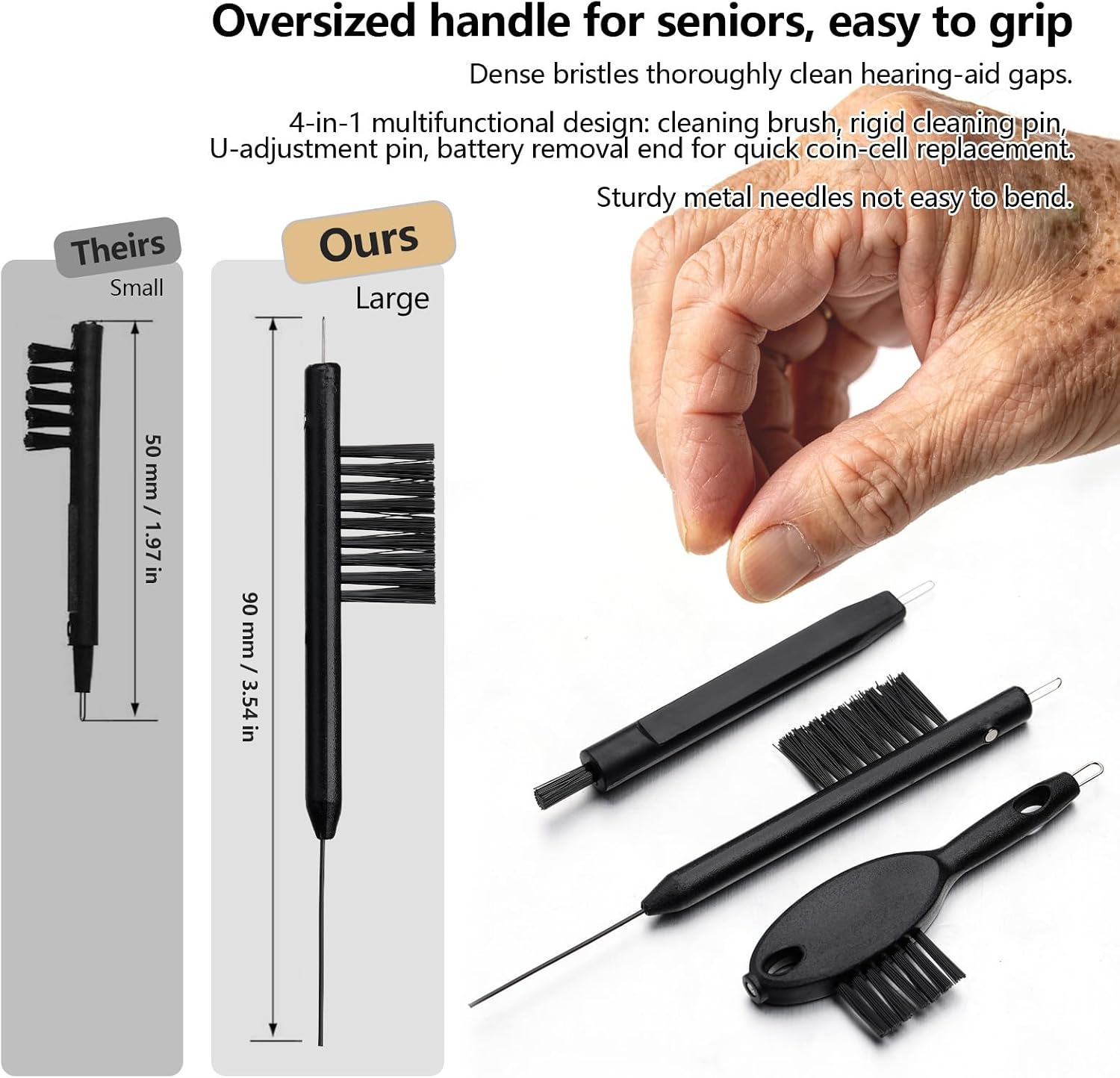 Hearing Aid Cleaning Kit Multipurpose Tools for Hearing Amplifier Earbuds