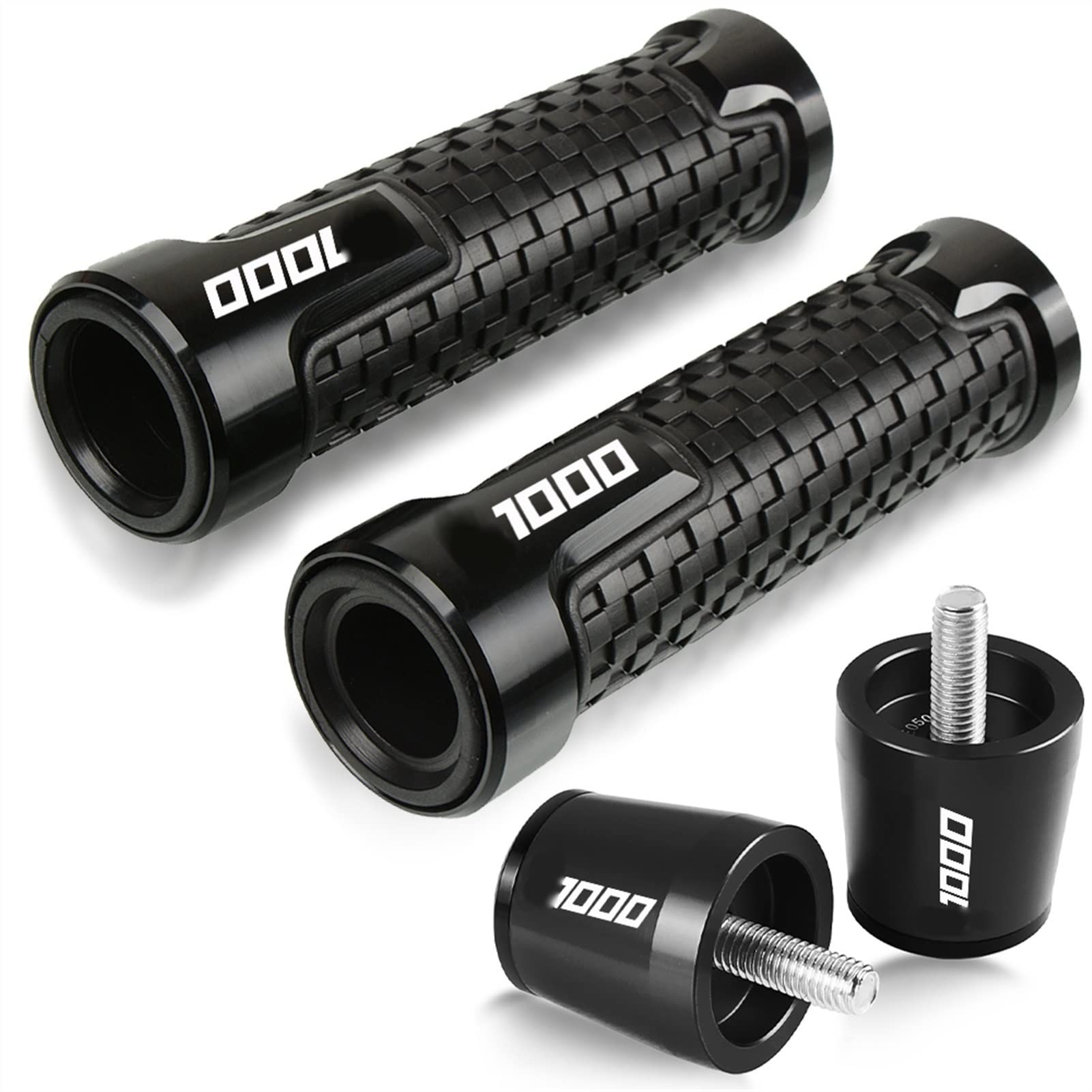 Poignées guidon anti-skid 22mm pour éliminer la glisse sur Ninja 1000 noir