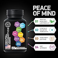 Vista 14 de Probióticos dentales para dientes y encías, mezcla de probióticos y prebióticos Lactobacillus Salivarius, el mejor probiótico oral para dientes