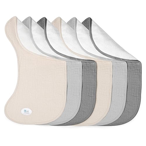 lulumoon Paños de muselina para bebés 100% algodón suave, paños grandes para eructos, trapos neutros para niños y niñas, paño absorbente para