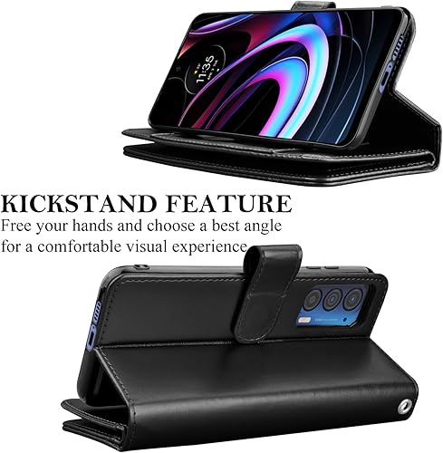 Miniatura 5 de Takfox Funda tipo cartera para Motorola Moto Edge 2021, funda para Moto Edge 5G UW 2021, ranuras para tarjetas de crédito, funda de piel sintética