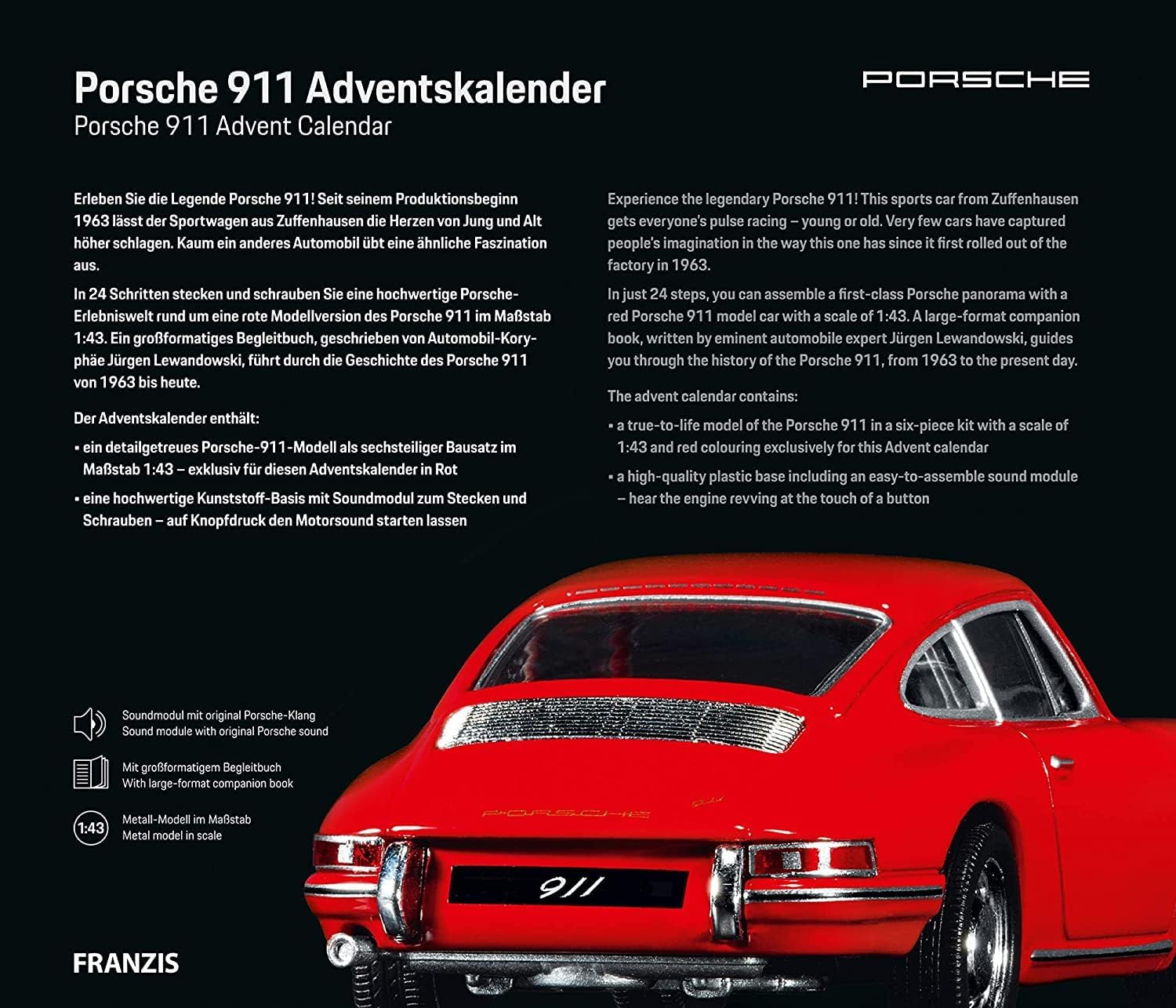 Porsche 911 Advent Calendar with Collector's book