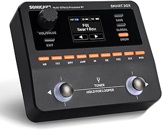 SONICAKE QME-20 Smart Box - Multi Effects Pedal for Guitar with 130+ Effects, NAM/IR Support, Looper, Built-in Tuner/Metronome, Portable Effects Processor with USB Audio Interface, Stereo Output