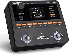 SONICAKE Smart Box Multi-Effects Processor for Guitar Bass 130+ Effects, NAM/IR Support, Looper, Built-in Tuner/Metronome, USB Audio Interface, Stereo Output