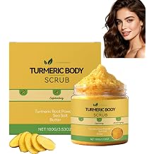 Turmeric Lemon Body Glow Scrub,Moisturizing Face Scrub for Rough & Dry Skin