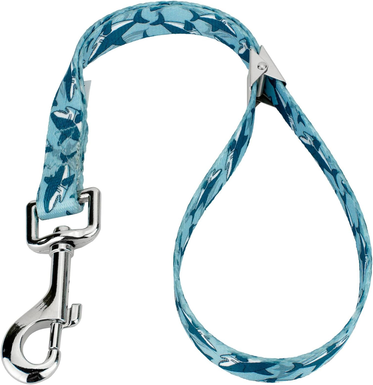 Country Brook Petz Dog & Pet 5/8 Inch Grooming Loop with Spring Loaded Clip - 18 Unique Designs for Grooming and Vet Tables (Sharks)