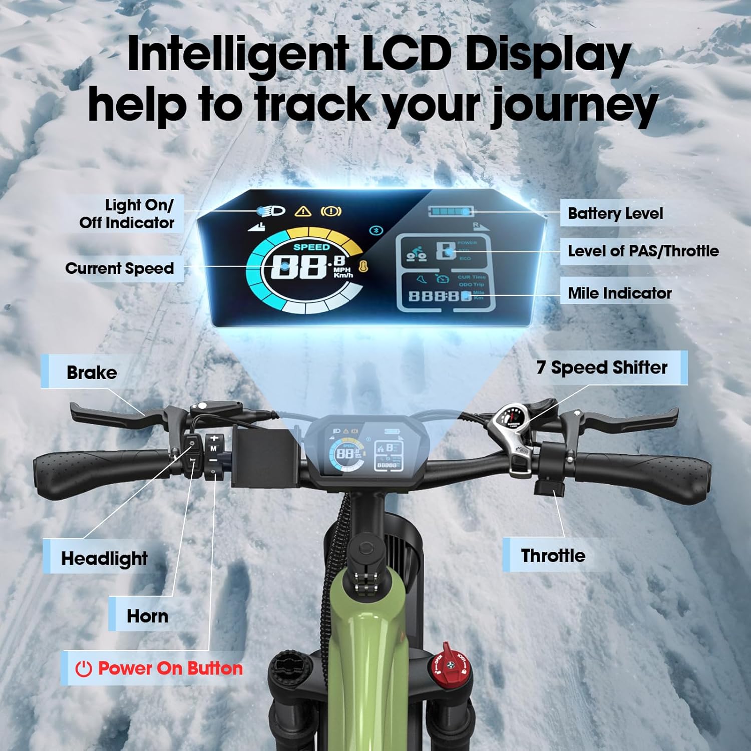 E Bikes for Adults Electric,51 MPH/48 MPH Fast Ebike Peak 5000W/3000W 32AH 52V 130 Miles Max, Dual Motor Electric Bike Fat Tire E Bike for Men, 26" Electric Bicycle for Snow Off-Road, Hydraulic Brakes