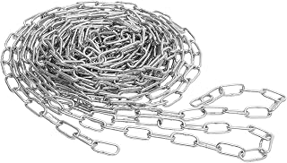 Sosoport Galvanized Iron Parking Barrier Chain Links Feet Long Safety Chain for Driveways Retail Hotels Airports Easy Installation Versatile Use