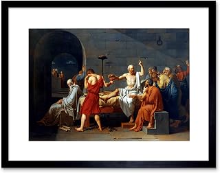 PAINTING HISTORIC STUDY GREECE DAVID DEATH SOCRATES FRAMED PRINT F12x9669