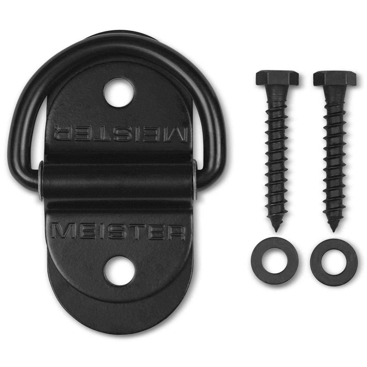 Soporte de Anclaje de Suelo con Anillo en D Negro Meister