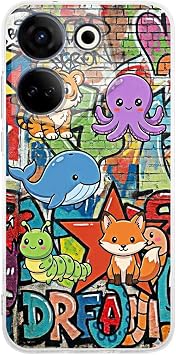 Tecno Camon 20 Pro ile Uyumlu Grafiti Mini Tasar ml   effaf Silikon K l f
