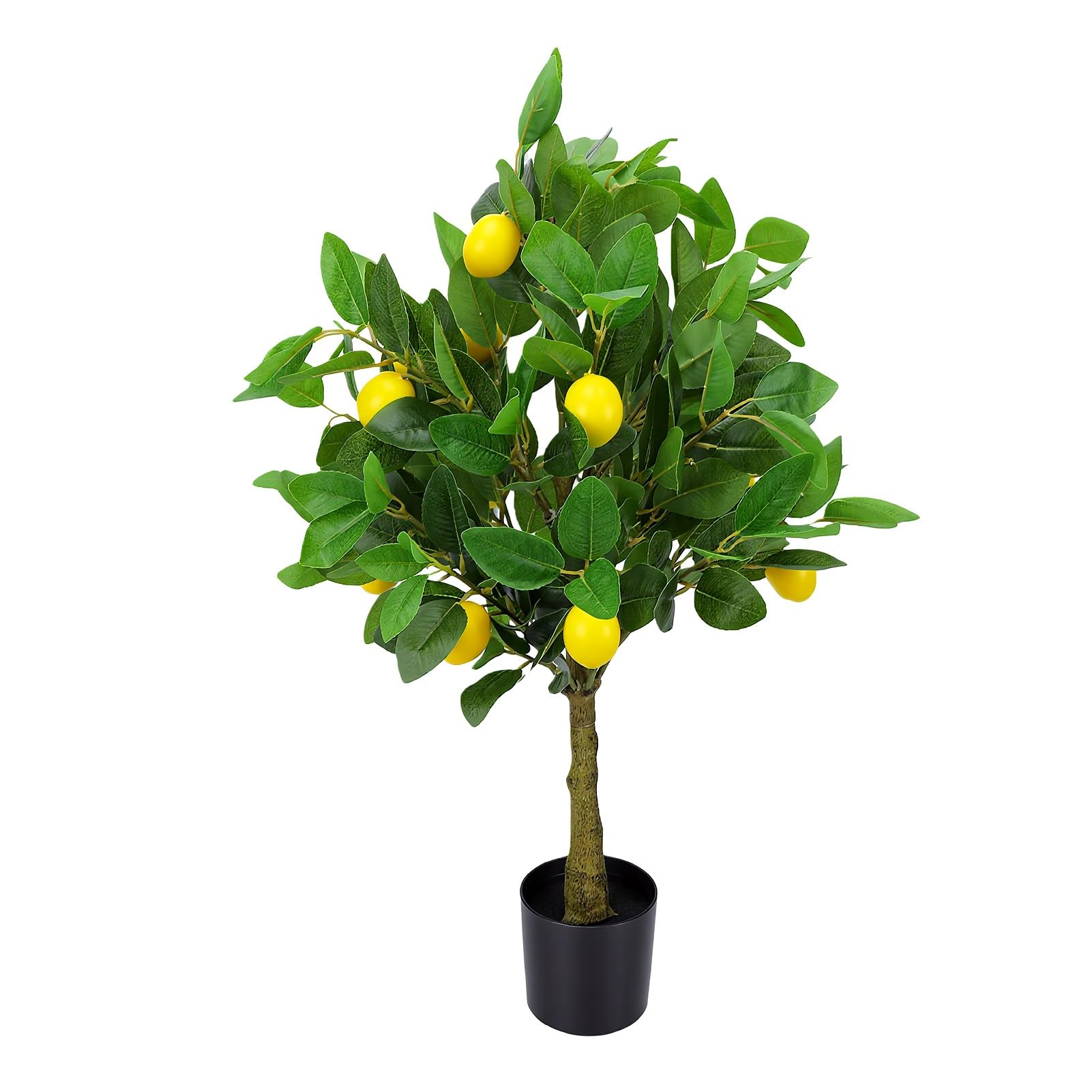 GOWENIC Árbol de Limón Artificial para Decoración de Mesa y Estante (80cm)