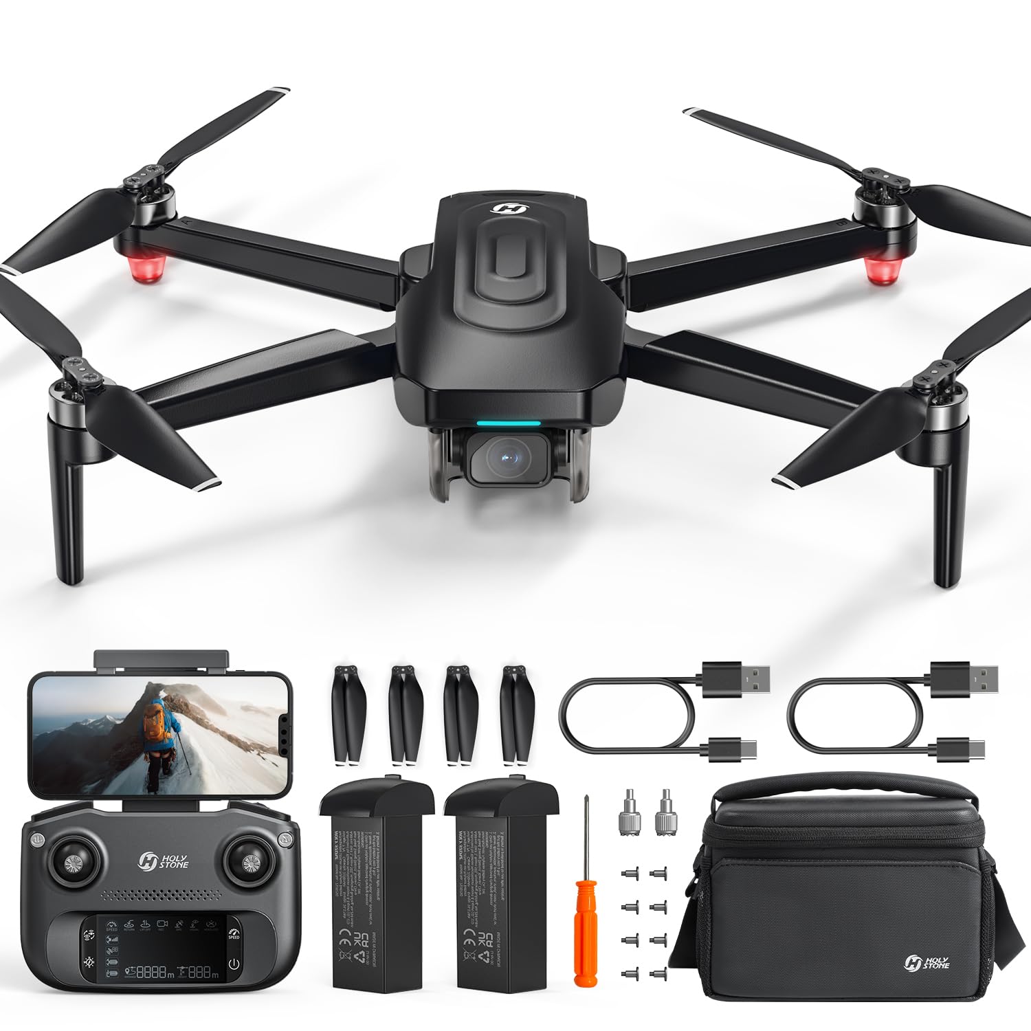 Holy Stone GPS Drone with 4K EIS Camera for Adults, 249g Foldable