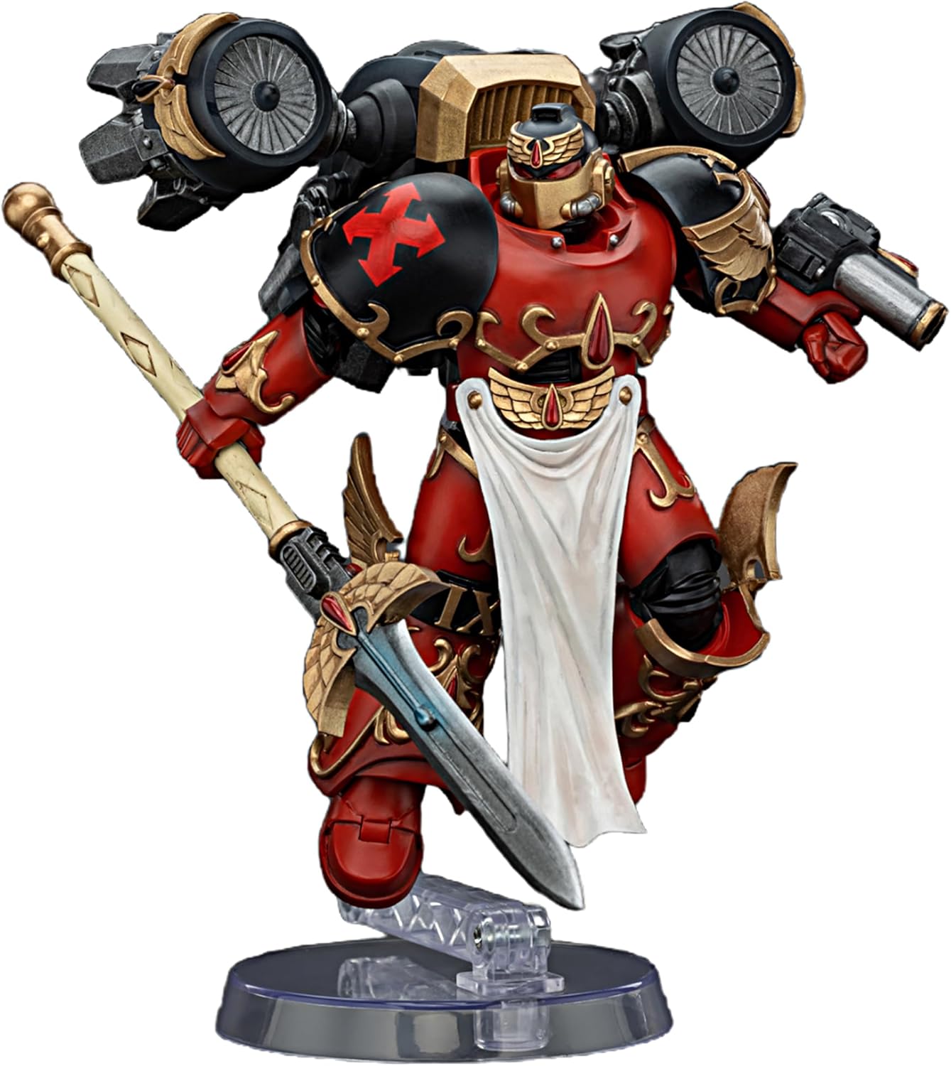 JOYTOY Warhammer 40k 1/18 Action Figure Blood Angels Dawnbreaker Cohort Dawnbreaker Champion 4.76-inch Collectible Gifts,Toys for Kids 15+ and Adults