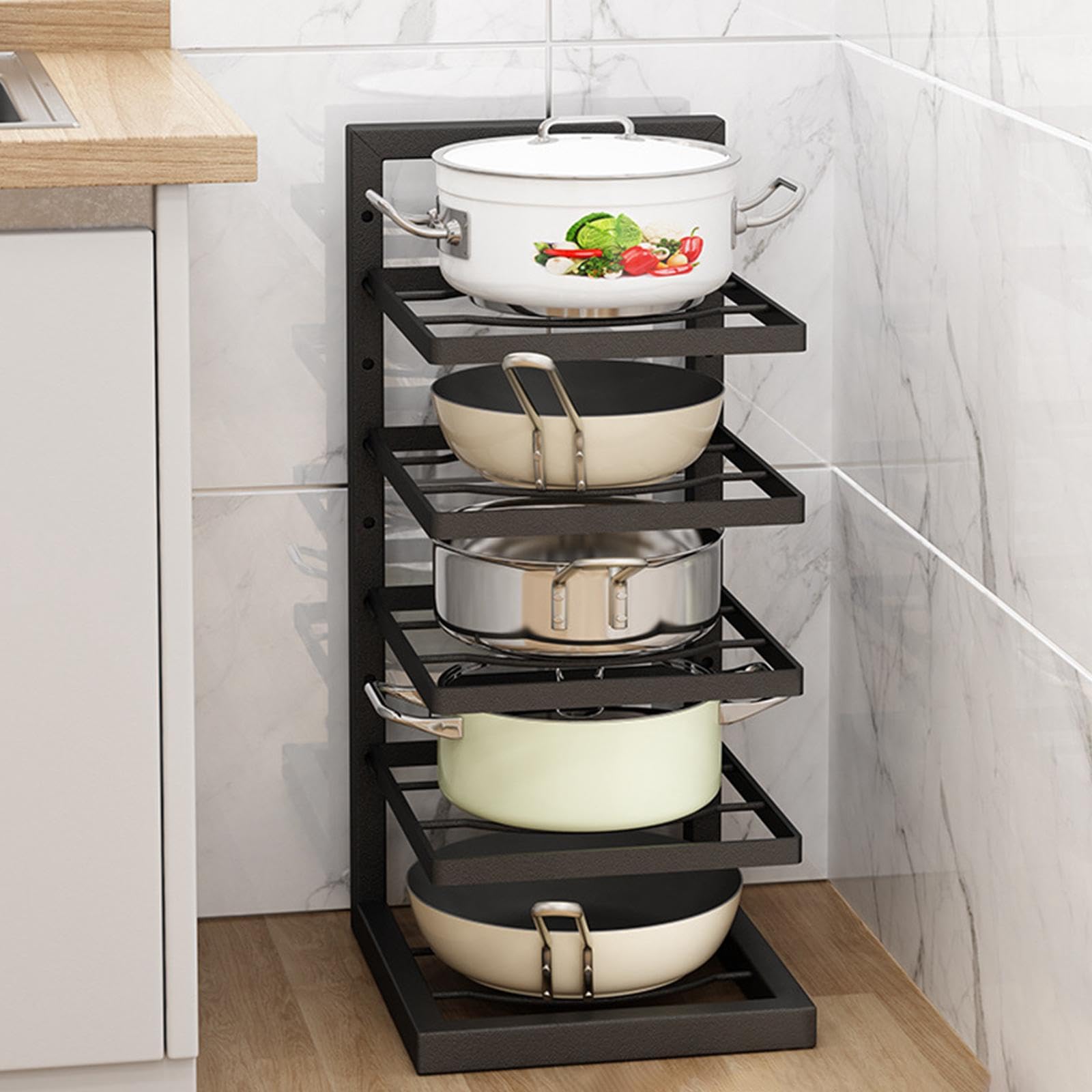 Organizzatore di Pentole E Padelle Robusto E Portatile per Un