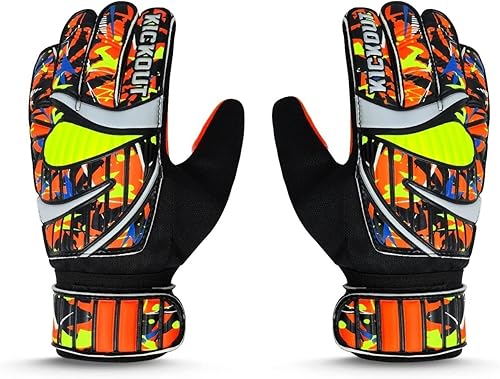 Miniatura 8 de Kickout Guantes de portero de fútbol prémium  Guantes de portero Funky con látex de 0.118 pulgadas para un gran agarre y protección