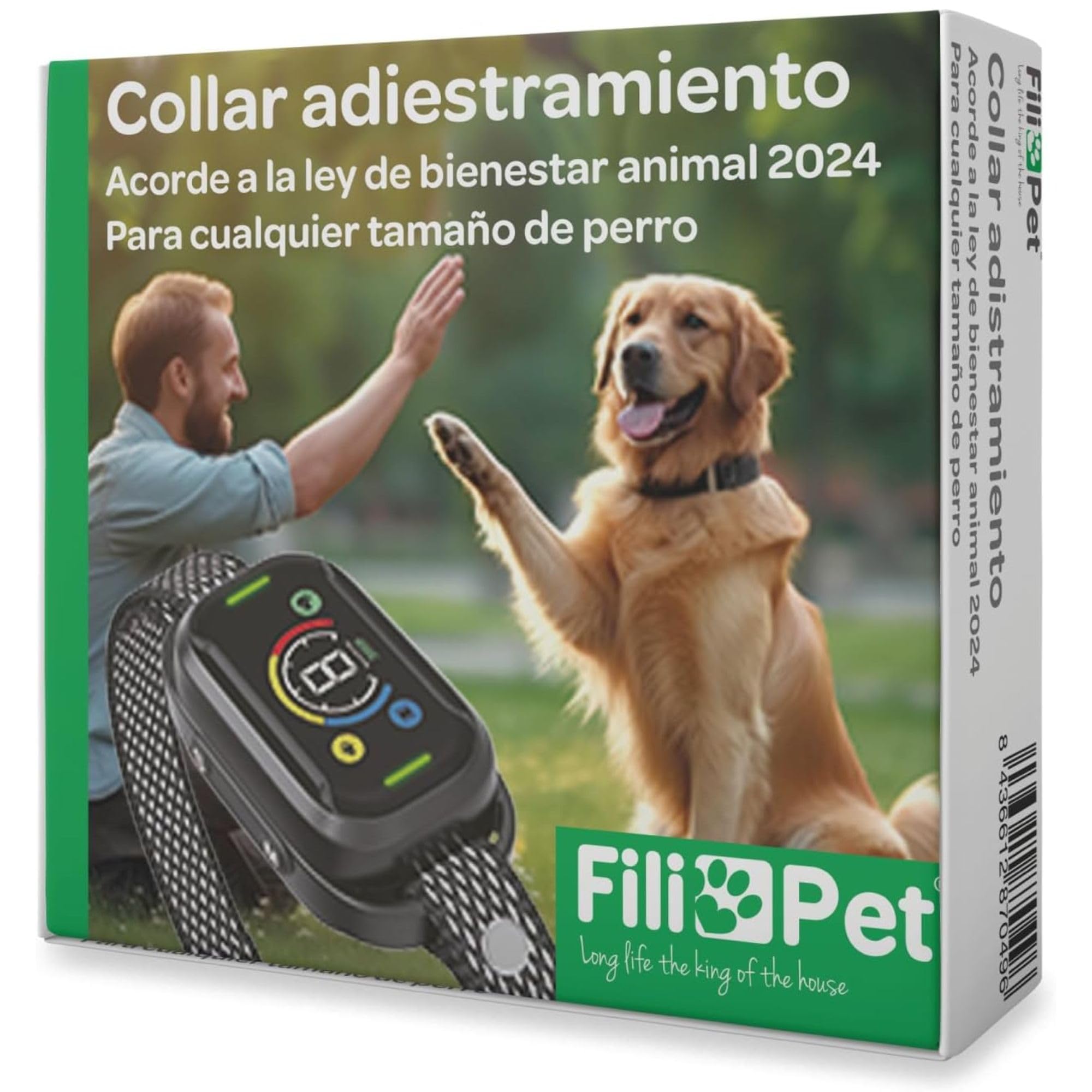 Collar Antiladridos y Adiestramiento Vibración para Perros | Tamaño Ajustable |7 Niveles de Vibración y 3 Modos de Trabajo | Recargable y Resistente al Agua | Cumple Ley Bienestar Animal 2024