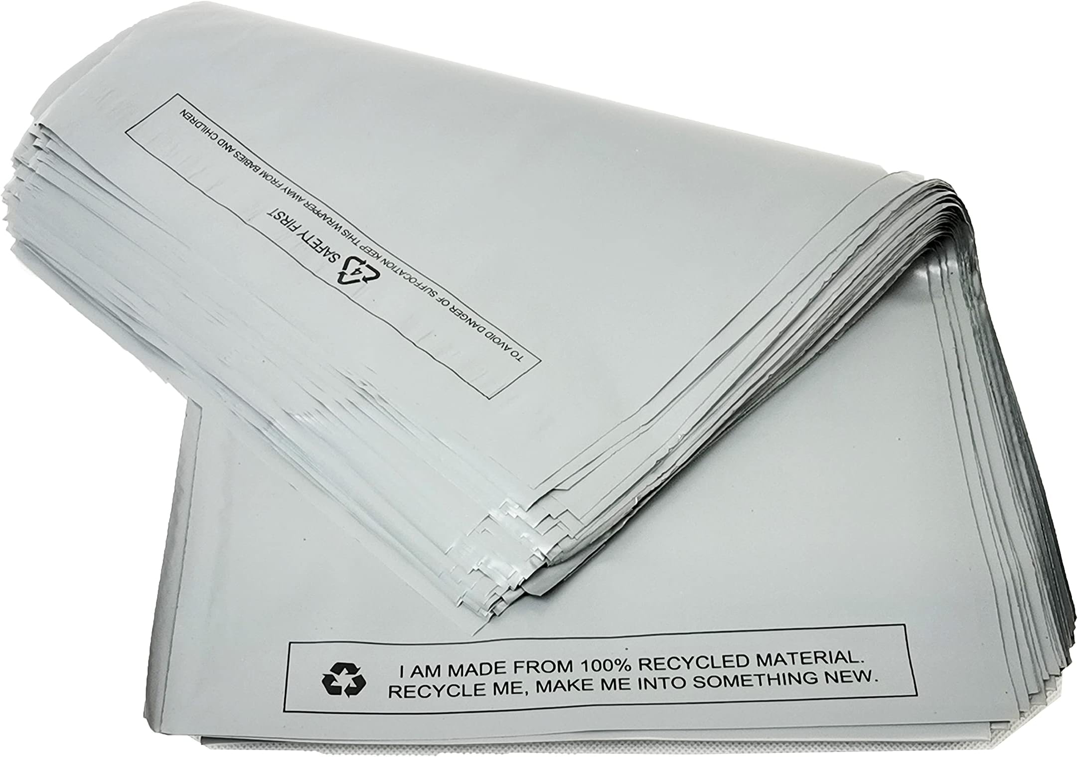 100 x Grey Mailing Bags Strong Self Seal Postage Bags - 12 x 16 (305 x 405 mm) – 100% Waterproof Recyclable Made of Polythene Durable Parcel Shipping Bags
