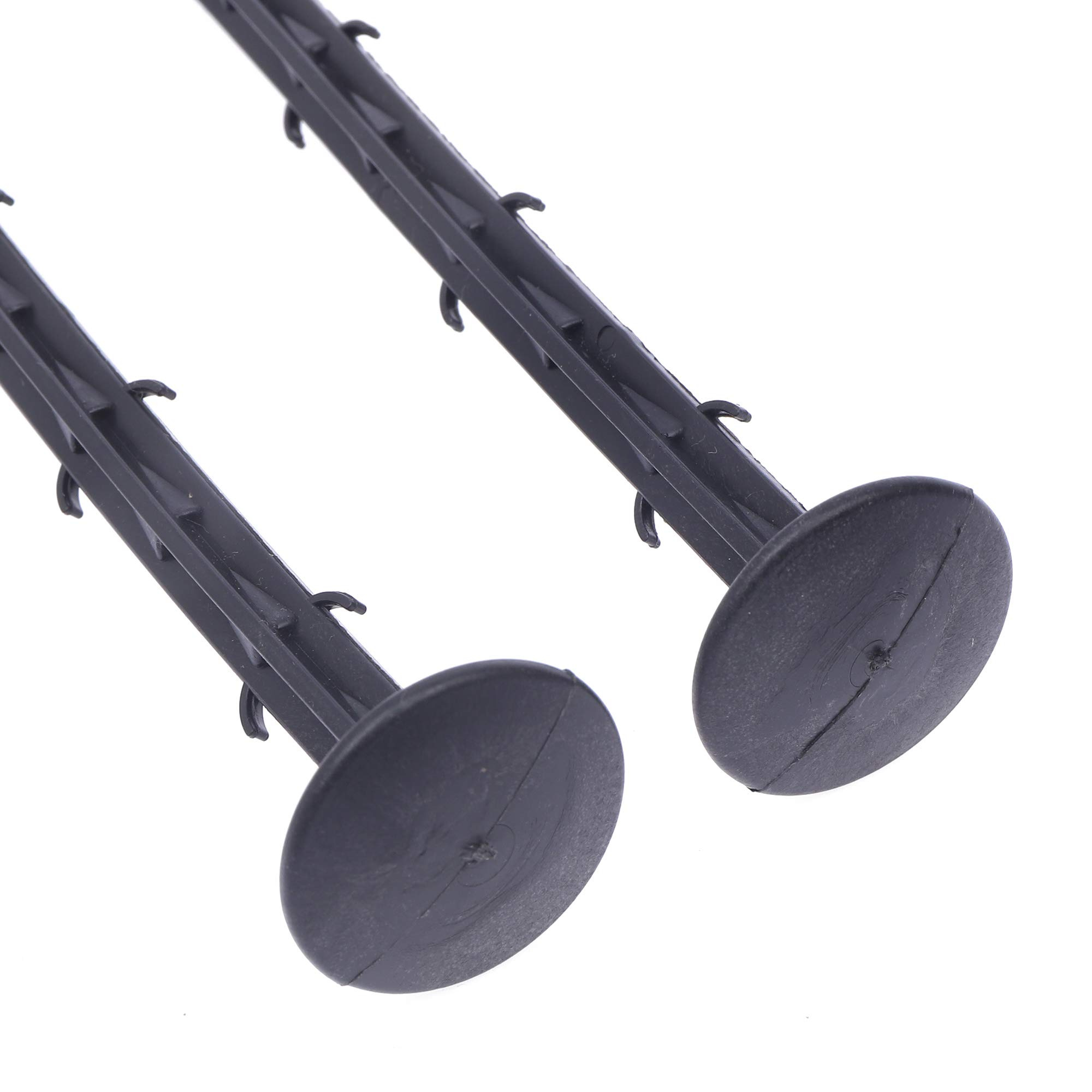LINZI Picchetti Per Reti Da Giardino 200 Mm - Confezione 100 Pezzi In Plastica, Anti-UV, Punta Appuntita Per Fissaggio Teloni E Teli