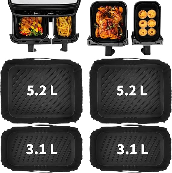 2x Silikon Fettauffang-Einsätze Für Grillpfannen - Wiederverwendbar & Spülmaschinenfest