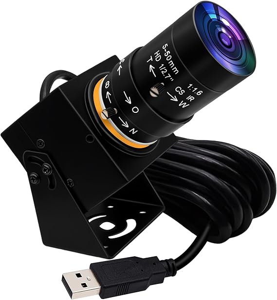 Amazon.com: ELP 4K USB Camera with Microphone 5-50mm Varifocal Lens ...