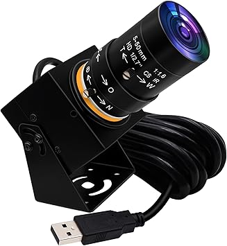 ELP 4K USB Camera with Microphone Manual Zoom Webcam 5-50mm Variable Focus PC Camera for Computer UVC USB2.0 Web Cam IMX317 Varifocal Audio Video USB with Cameras 8mp Vari-Focus Close-up Webcamera