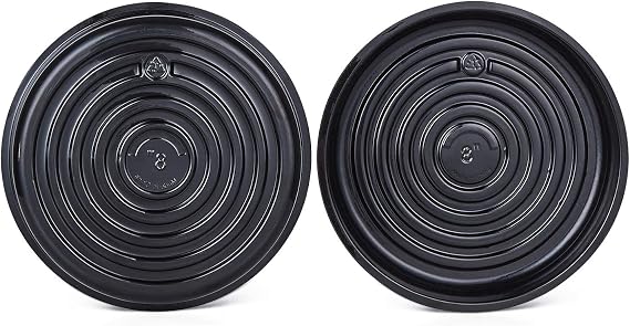 Idyllize 5 Pieces of 10 Inch Black Plastic Plant Saucer Drip Tray for Pots (10)