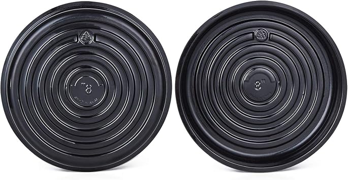 Idyllize 5 Pieces of 10 Inch Black Plastic Plant Saucer Drip Tray for Pots (10)