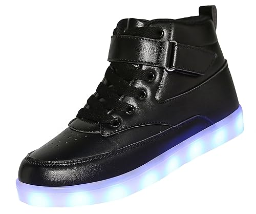 Voovix Kids LED Light up Shoes USB Charging Flashing High-top Sneakers for Boys and Girls Child Unisex