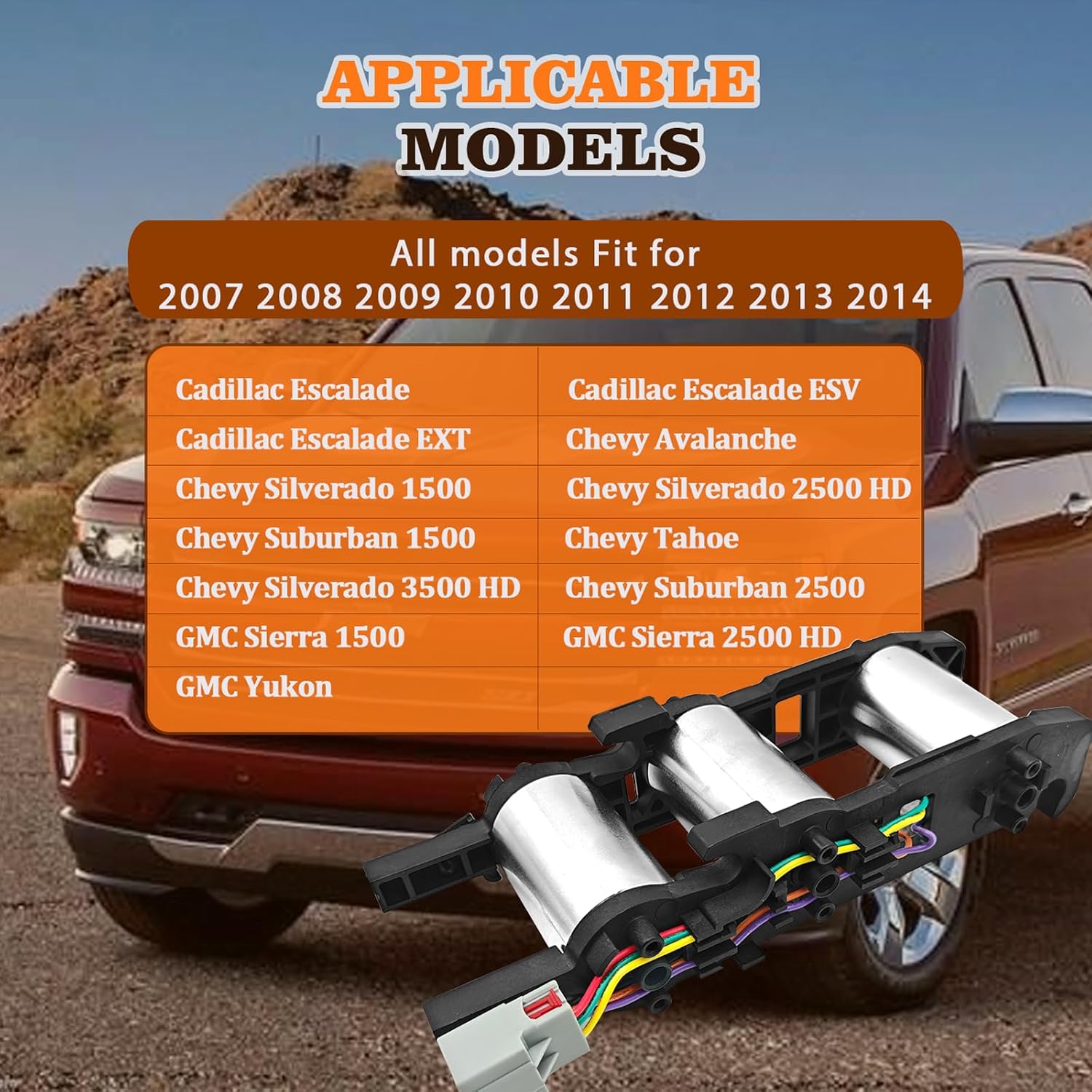 L0060111 Power Seat Motor 6 or 8 Way W/O Memory Compatible with 2007-2014 Cadillac Escalade ESV/Chevy Suburban 1500 Silverado 2500 HD/GMC Sierra 2500 HD