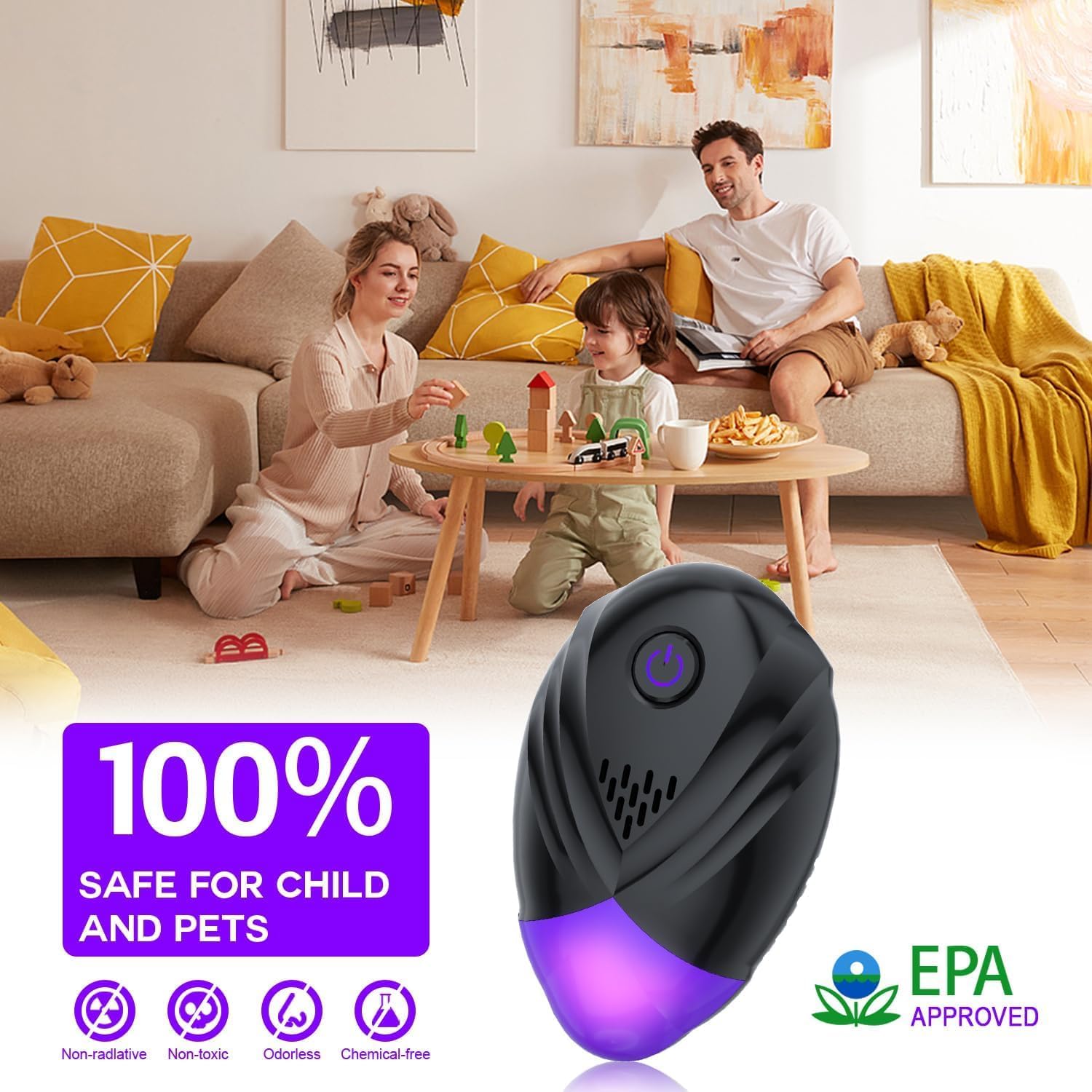 2026 Upgraded Ultrasonic Repeller 6 Packs, Indoor Ultrasonic Repellent for Roach, Rodent, Mouse, Bugs, Ant, Mosquito, Mice, Spider, Electronic Plug in Pest Control (6)