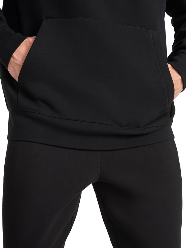 Reebok Men’s Fleece Hoodie, Standard Fit, Midweight Cotton-Poly Fabric, Black, Medium image 5