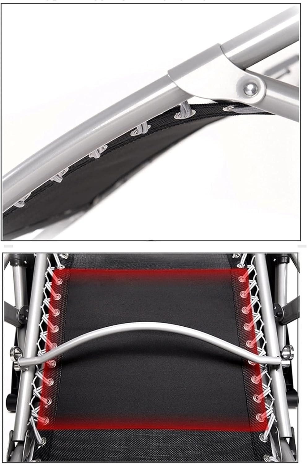 Deck Chairs Set of 2 Folding Reclining Chair/Lounge Chair/Deck Chair/Patio Chair Folding Zero Gravity Sun Loungers Bed Recliner Lounge Chair Oversize (Color : Style 2, Size : 180x67cm)