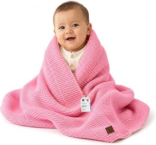 Babydecke Alina Pink – Weiche Strickdecke für Babys 80x100 cm – Kuschelig & Atmu im Vergleich
