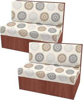 FUANGUI RV Dinette Cushion Covers - Stretch Camper Cushion Booth Seats Replacement - Washable Sofa Furniture Protector (C35, 2 Bench & 2 Backrest Cover)