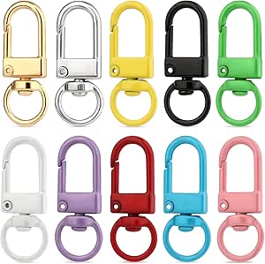 45 Pcs Lobster Claw Clasps - Colorful Swivel Snap Hooks For Jewelry Making