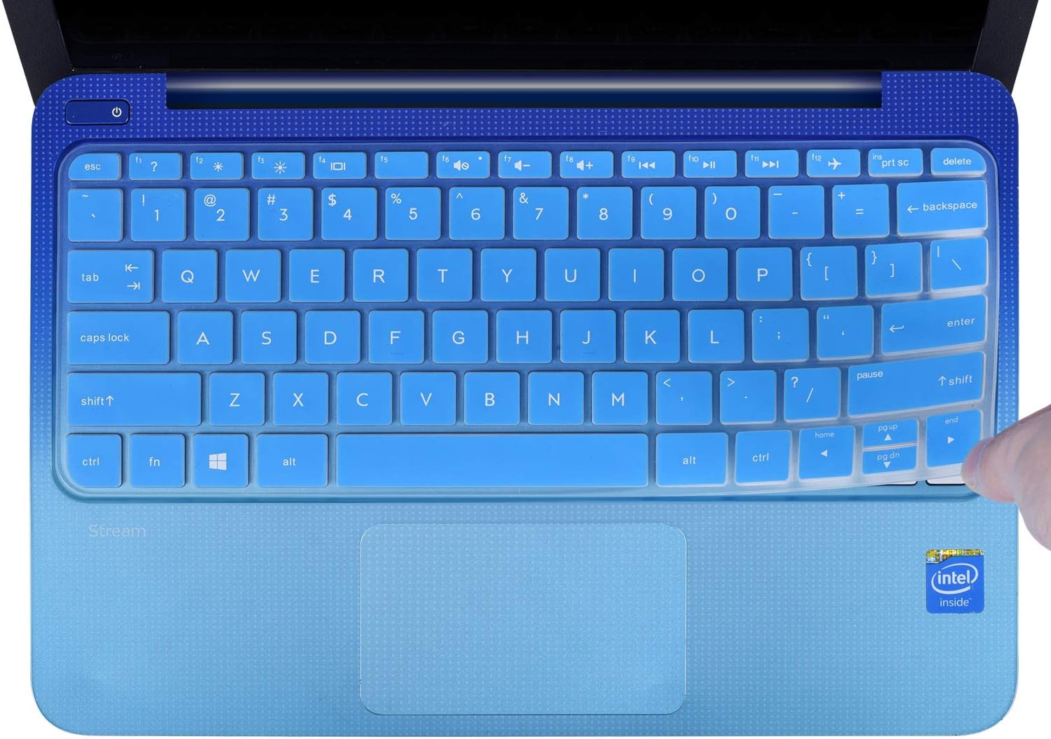 CaseBuy Keyboard Cover Compatible 2019 2018 2017 HP Stream 11 ah110nr ah012dx ah112dx / HP Stream 11 Pro G4 G2 11.6 / HP Stream 11 y010wm y010nr y020nr Soft-Touch Protective Skin, Blue