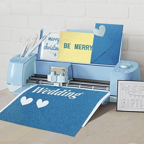 Miniatura 7 de Cartulina azul con purpurina de doble cara de 12 x 12 pulgadas, cartulina Goefun con purpurina, 24 hojas de cartulina azul marino de 10.58 ozm110