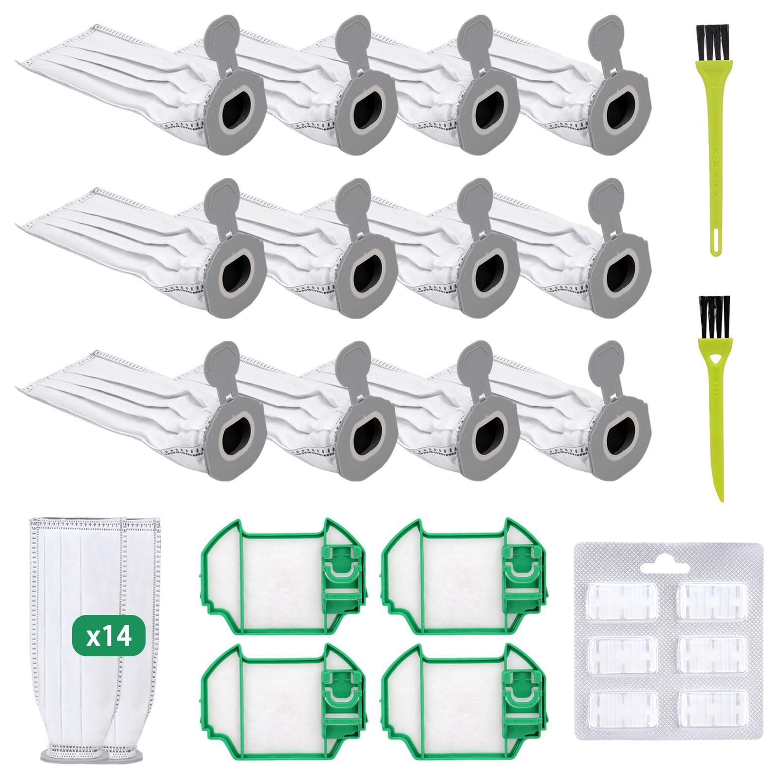 Set di 21 sacchetti per aspirapolvere Vorwerk Folletto VK7 aspirapolvere a batteria, folletto FP7 Premium sacchetti filtro di ricambio VK7 FP7 aspirapolvere