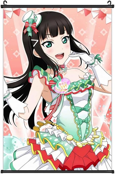 Amazon Co Jp ラブライブ 黒澤ダイヤ ポスター 掛ける絵 アニメ 掛け軸 壁飾りおしゃれ ポスター 部屋飾り 寝室インテリア 壁掛け 装飾画 萌えグッズ プレゼント 16 X24 ホーム キッチン